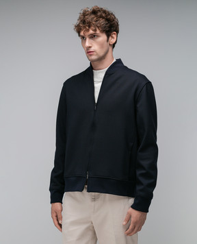 Loro Piana Синий бомбер из шерсти FAN4077