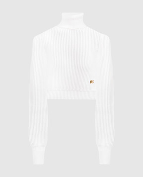 Dolce&Gabbana Білий светр з вовни з логотипом FXB57TJCVP0