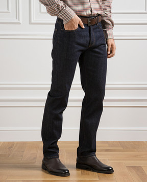 Loro Piana Синие джинсы с логотип патч FAN4393