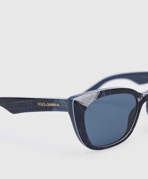 Dolce&Gabbana Children's Blue Patchwork Denim Sunglasses 0DX442734028049 image 4