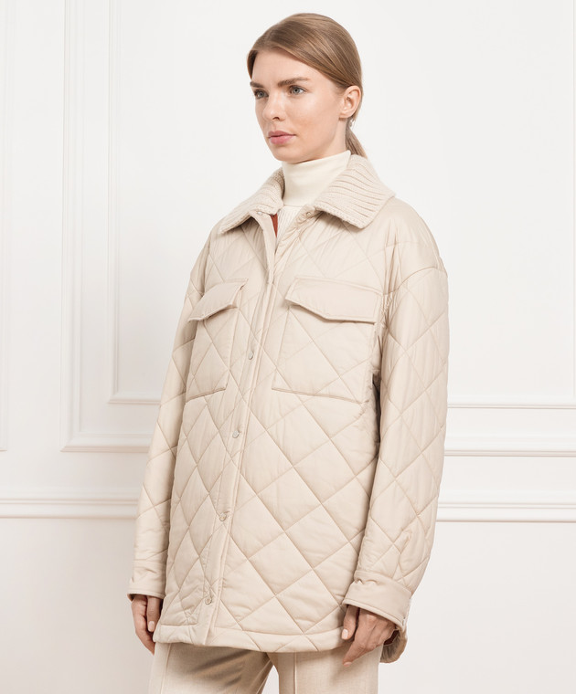 Loro Piana - Бежевая стеганая куртка FAM4250 купить в Symbol