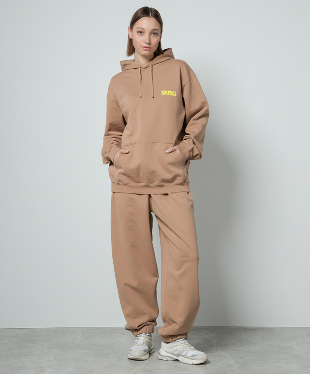 Vetements - Brown joggers with logo embroidery UE64SP600O - buy with  European delivery at Symbol