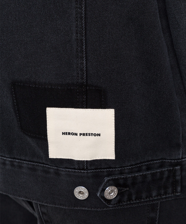 Heron Preston Темно-сіра джинсова куртка HMYE008S22DEN001 зображення 5