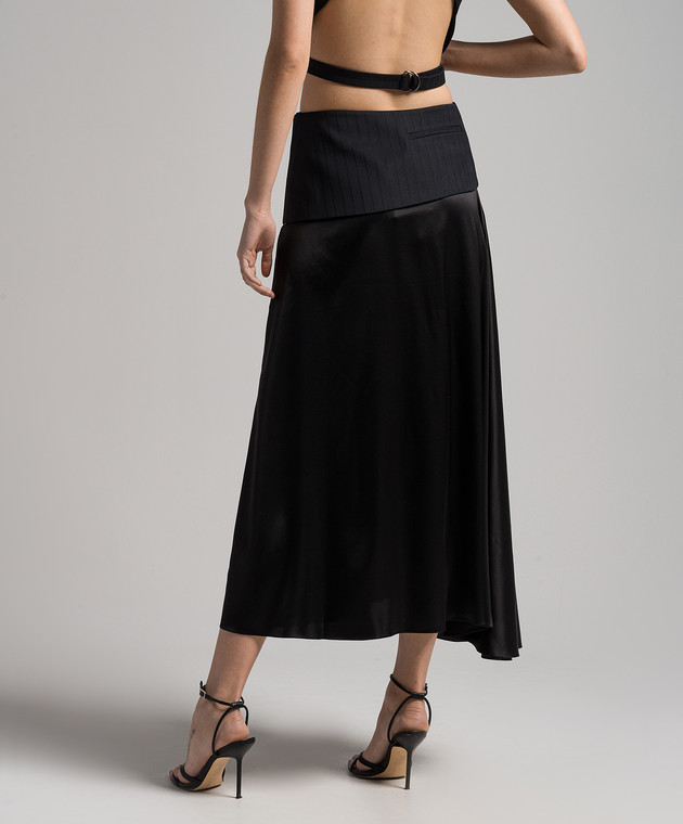 Asymmetric silk cheap midi skirt