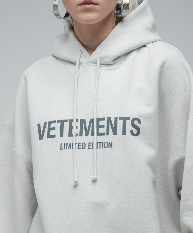 Vetements Gray hoodie with logo UE54HD220W image 5
