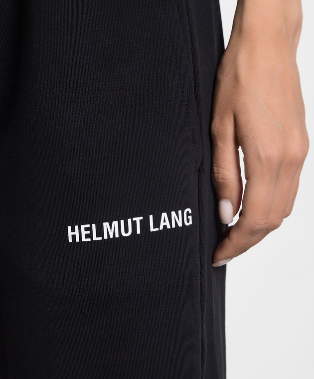 Helmut Lang Black joggers with logo print L09HM217w image 5