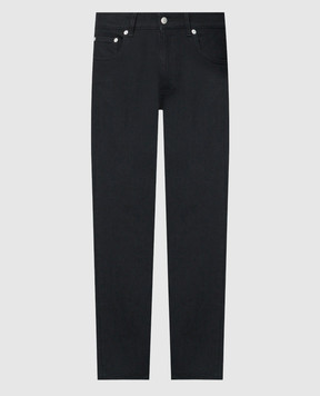 Alexander McQueen Черные джинсы с вышивкой логотипа 682084QYAAH