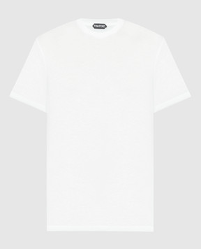 Tom Ford Біла футболка з вишивкою логотипа JCS001JMC002S23