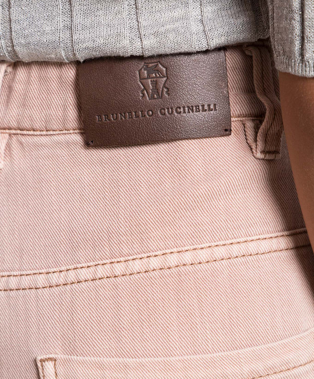 Brunello Cucinelli Розовые прямые джинсы MP93PP5596 изображение 5