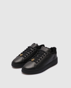 Bally Черные кожаные кроссовки Raise на меху MSK06TVT153