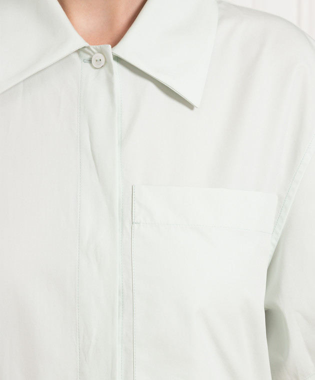 Jil Sander М'ятна блуза з баскою JSPU601755WU245200 зображення 5