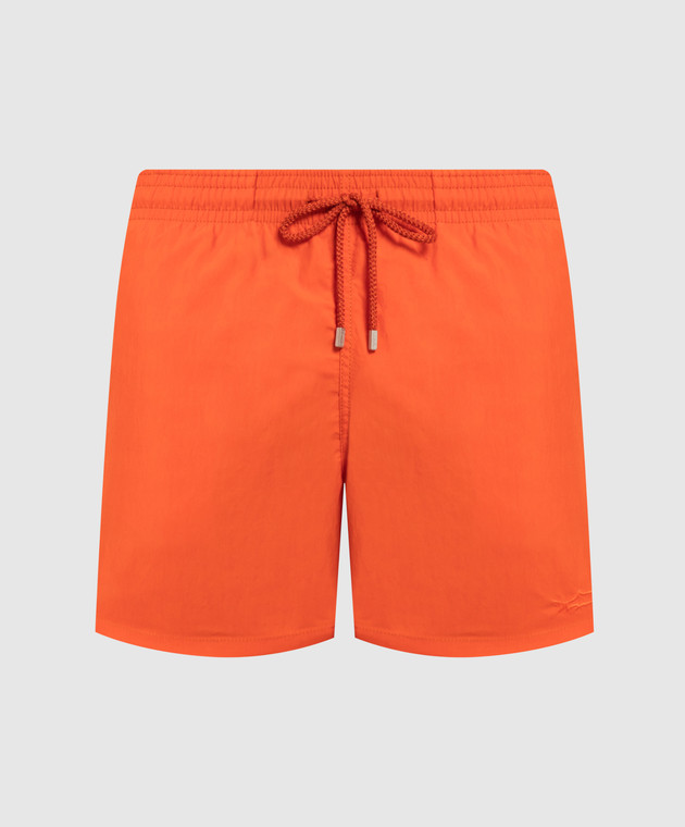 Vilebrequin Moorea orange swim shorts with a water-reactive effect MOOC3D07