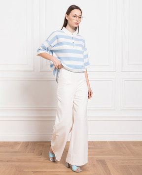Allude Поло з вовни та кашеміру в смужку 23217134