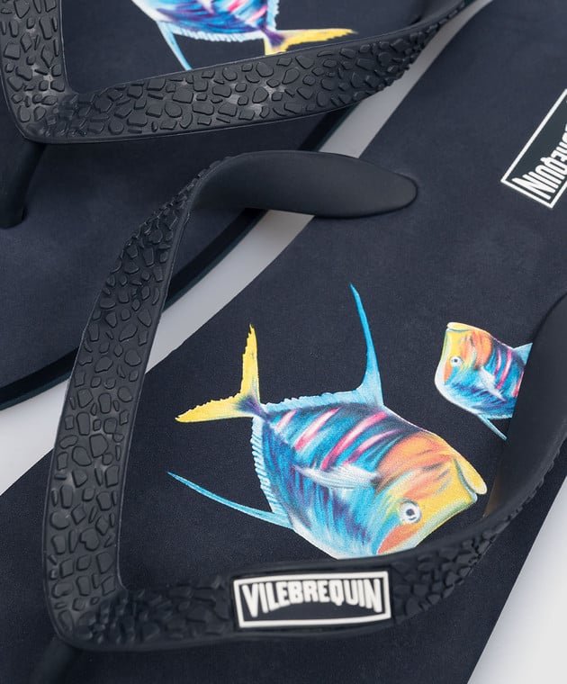 Vilebrequin Blue Piranhas logo flip flops COPU3517 image 5