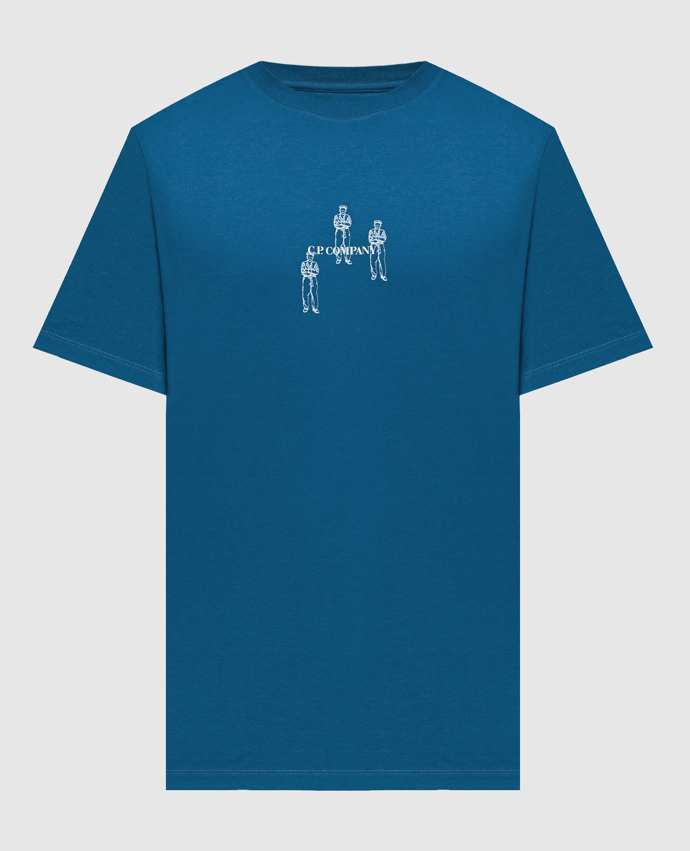 Голубая футболка с принтом логотипа