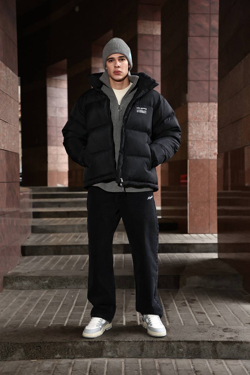 Axel Arigato Черный пуховик Observer с принтом логотипа 15657 изображение 6