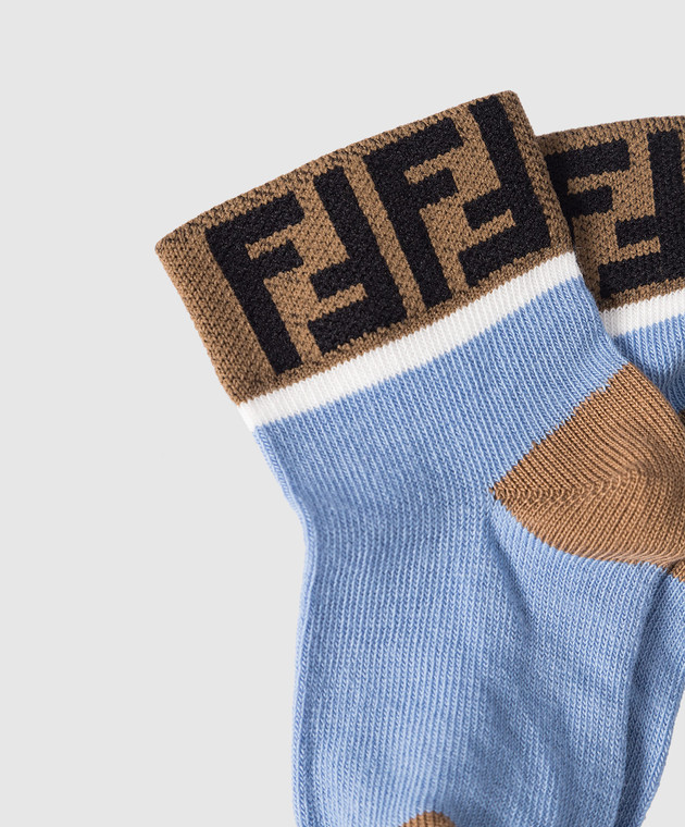 Fendi Дитячий набір шкарпеток візерунок FF BFN031ACPF зображення 2
