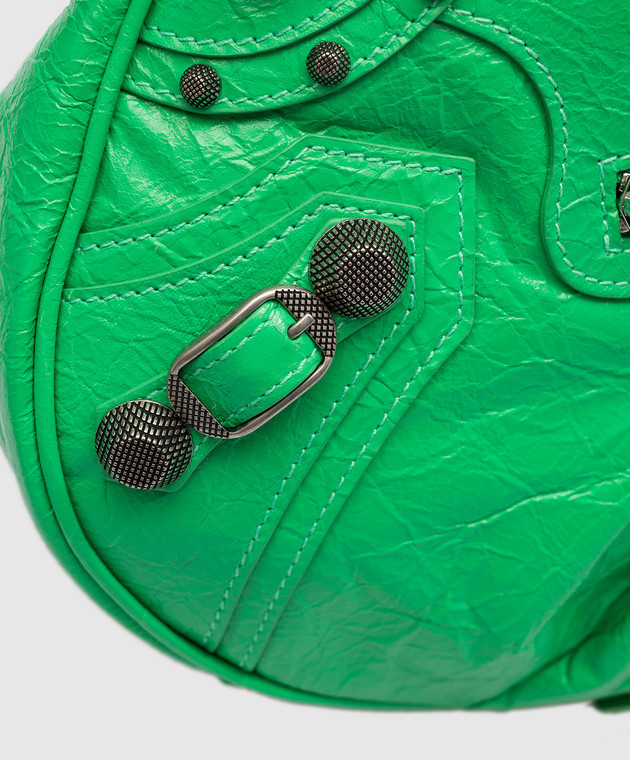 Balenciaga Le Cagole green leather hobo bag 6713071VG9Y image 5