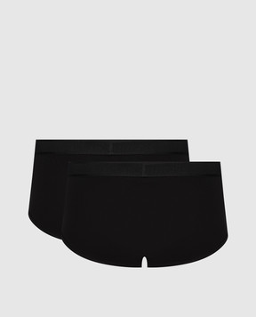 Tom Ford Набор черных слепых трусов с узором логотипа. T4XC11040