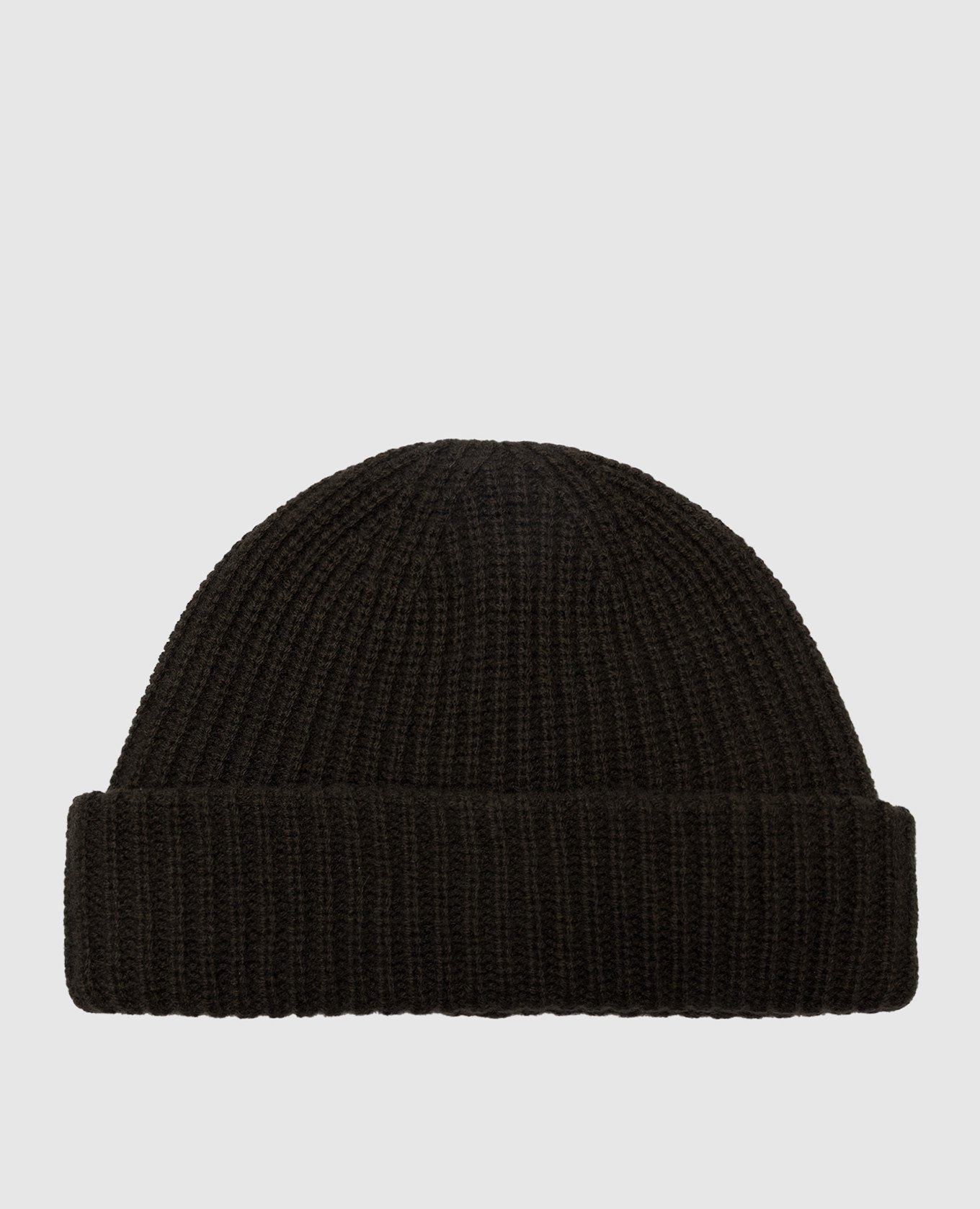 Khaki hat made of wool and cashmere