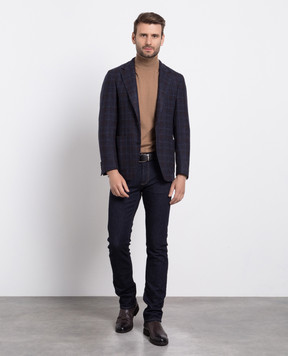 Canali Синий блейзер в клетку CF0175920272