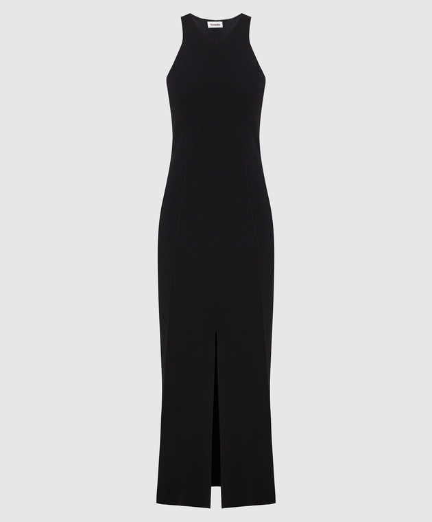 Nanushka Black Elia maxi dress with slit NW23RSDR00899