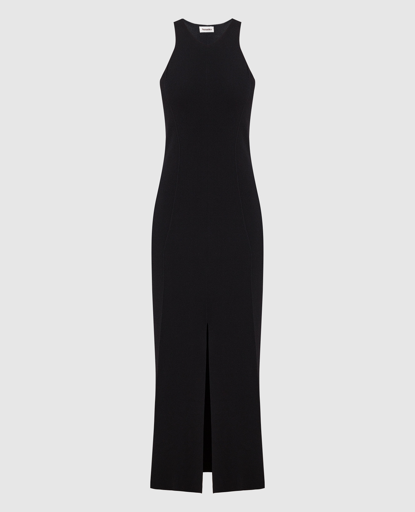 Черное платье макси Elia с разрезом