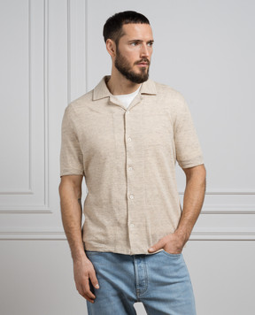 Brunello Cucinelli Бежевый кардиган с льном M2L00365