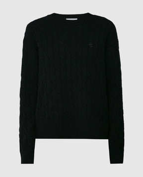 Ballantyne Черный свитер из шерсти в фактурный узор B1P6697W106