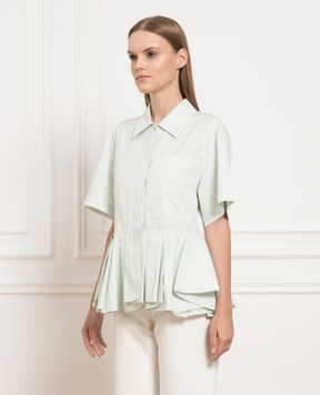 Jil Sander М'ятна блуза з баскою JSPU601755WU245200