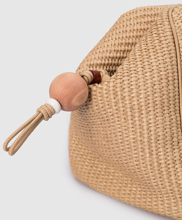 Loro Piana Бежева плетена сумка через плече FAM1853 зображення 5