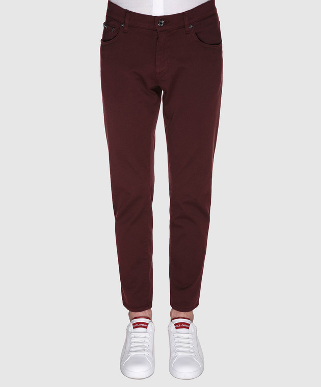 Dolce&Gabbana Бордовые джинсы GYD2LTG8AB0 изображение 3