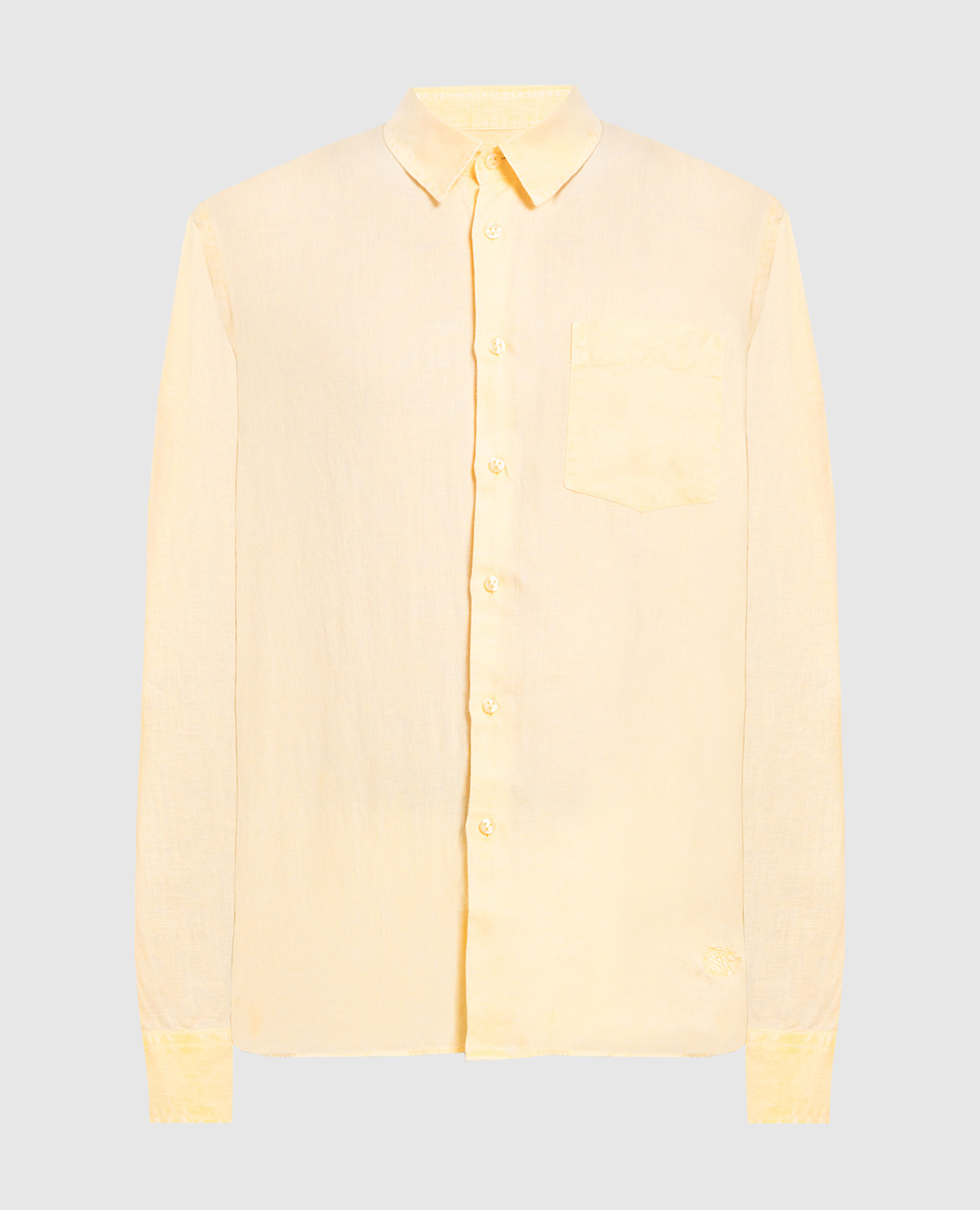 Yellow Caroubis linen shirt