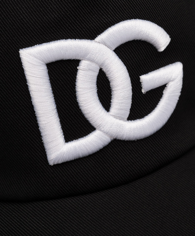 Dolce&Gabbana Чорна кепка з контрастною вишивкою логотипу DG GH706ZGF654 зображення 4