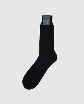 Bresciani Сині шкарпетки з логотипом MC009UN0006XX