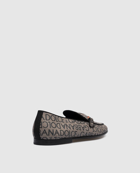Dolce&Gabbana Серые лоферы в принт логотипа A50516AJ699