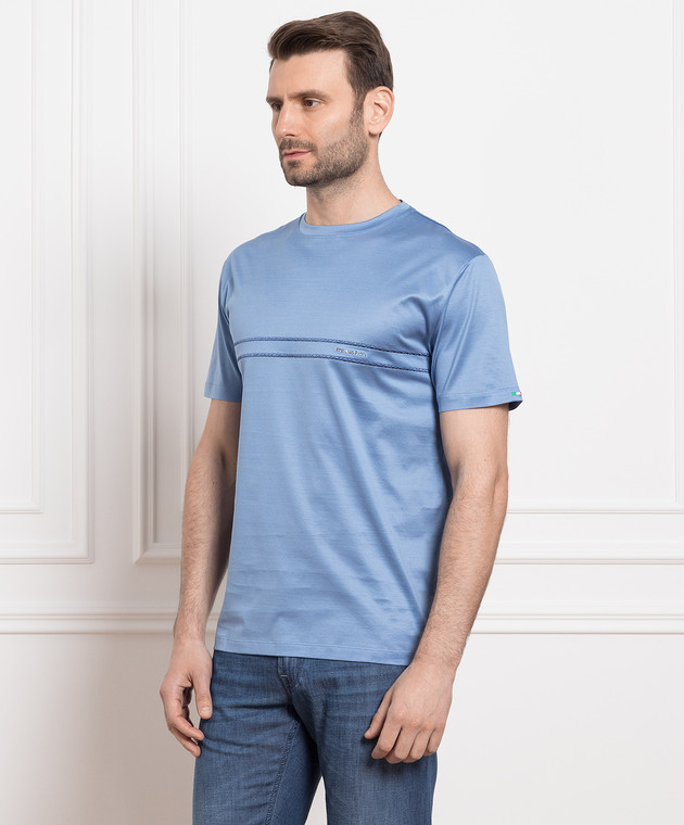 Stefano Ricci Blue t-shirt with logo MNH3202370TE0001 image 3