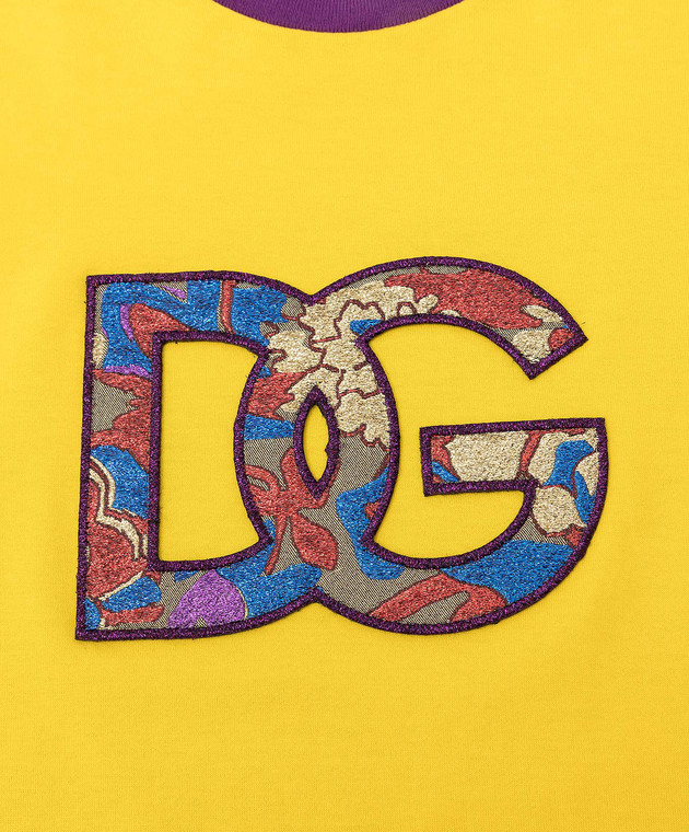 Dolce&Gabbana Дитяча футболка з емблемою DG L5JTIIG7B5X26 зображення 3
