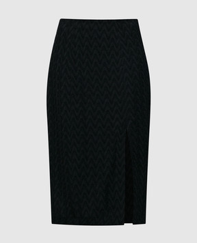Missoni Черная ажурная юбка с разрезом DS23WH0RBR00NU