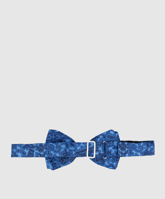 Stefano Ricci Дитячий синій метелик з шовку у візерунок YHN01NG501
