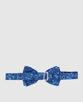 Stefano Ricci Дитячий синій метелик з шовку у візерунок YHN01NG501