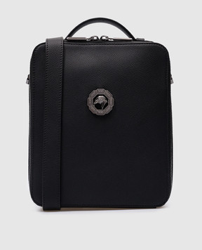 Stefano Ricci Черная кожаная сумка с логотипом логотип ND218GTUMR