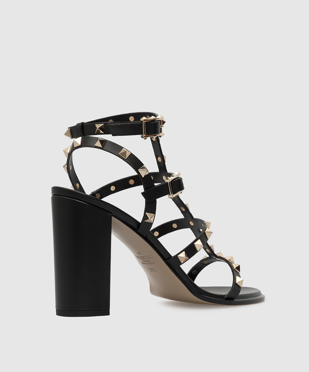 Valentino Черные кожаные босоножки 