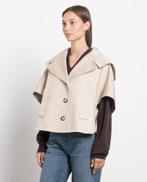 Max Mara Бежевое пончо CANOSSA