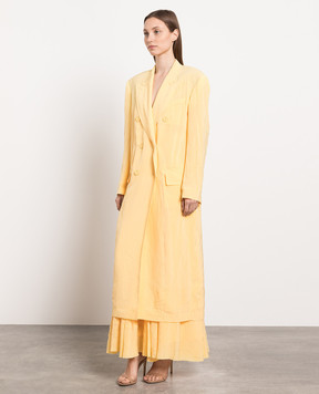 Max Mara Sportmax Жовтий двобортний плащ Lyon LYON
