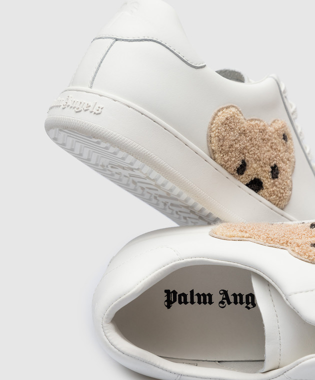 Palm Angels Білі снікери Teddy Bear із аплікацією PMIA058C99LEA001 зображення 4