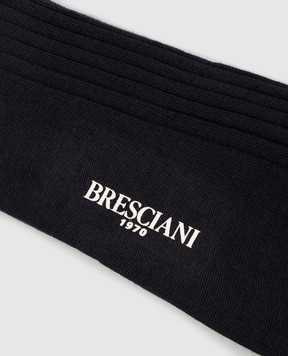Bresciani Синие носки в рубке с кашемиром и шелком MC016UN0001XX