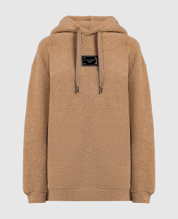 Brown logo hoodie