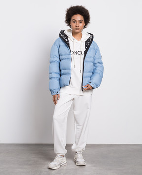 Moncler Блакитний пуховик Yser з логотипом 1A00024596IU