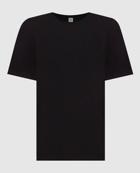 Toteme Чорна футболка з логотипом 211439770